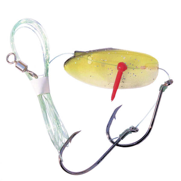 Krippled Anchovy Barbed Tandem, #616- Peters Choice on Glow
