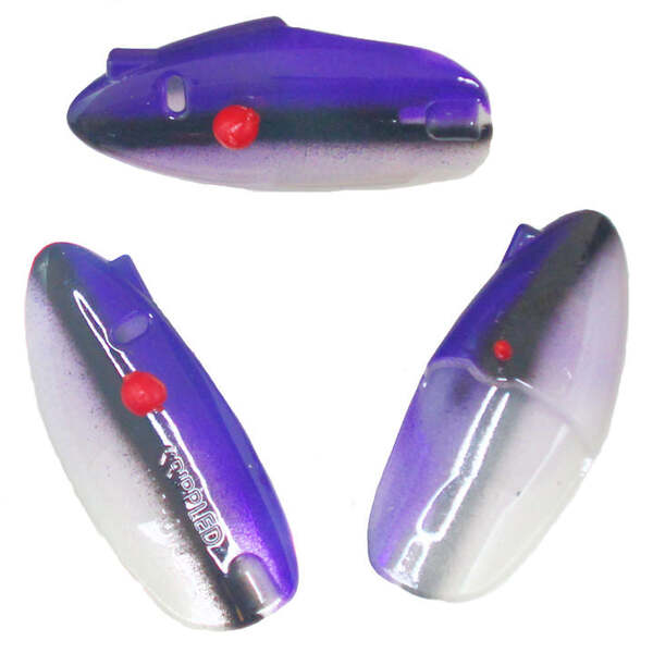 Krippled Anchovy Unrigged 3-pack, #630-Purple Black on Glow