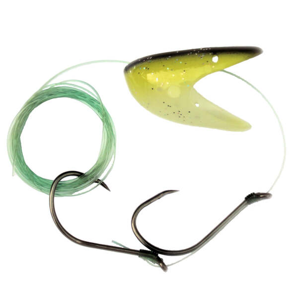 Krippled Herring #1 Barbless Tandem, #616- Peters Choice on Glow
