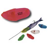 six colors of 'Krippled" anchovy baitrigs